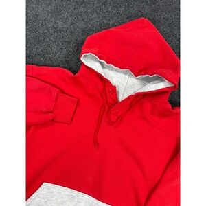 Vintage Dodger Hooded Sweatshirt Mens Medium Red Gray Pullover Hoodie USA Made 8